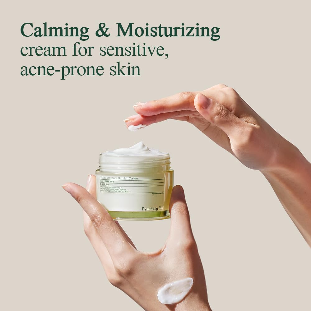 Pyunkang Yul PKY Calming Moisture Barrier Cream Instantly Soothes Sensitive Skin, Hyaluronic Acid & Ceramide for Hydration, Vegan, Korean Skincare (1.69 Fl. Oz, 50ml)
