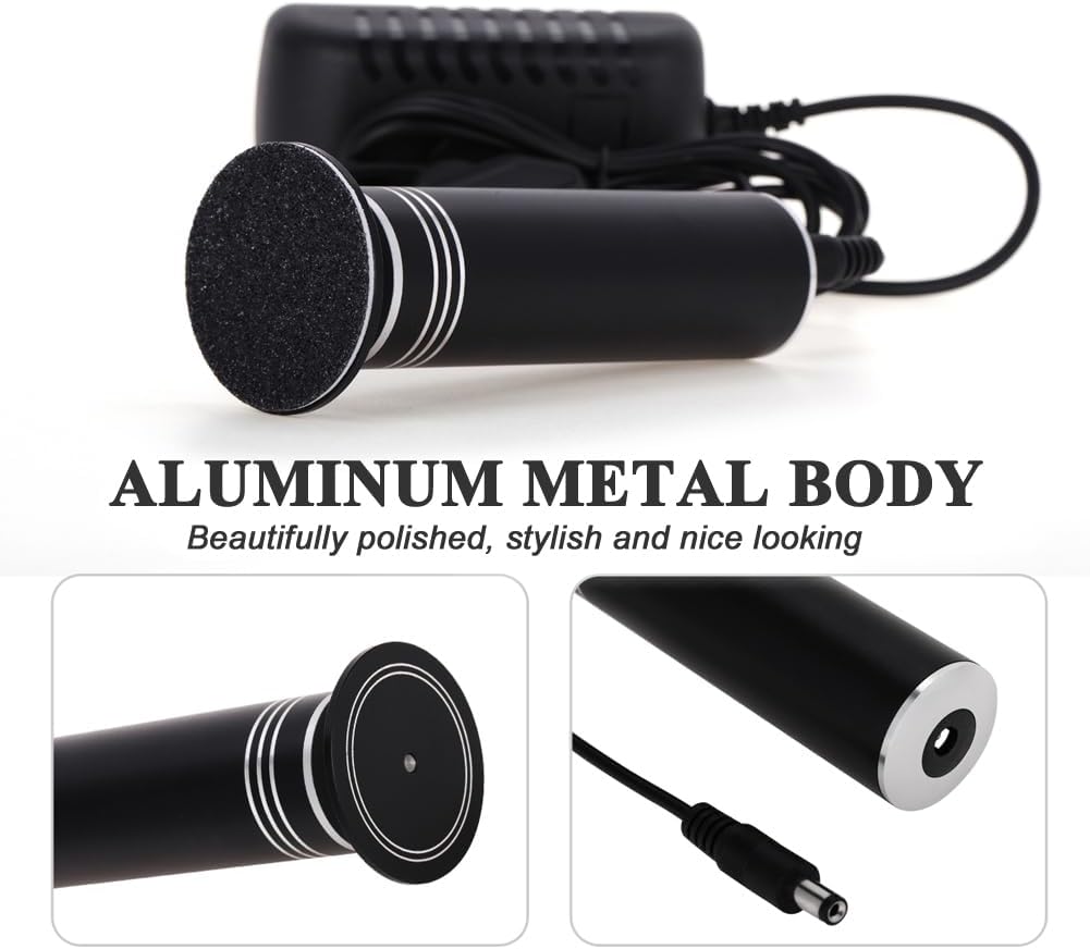 Upgraded Electric Callus Remover for Feet (Adjustable Speed) Professional Electric Foot File Foot Sander Foot Grinder for Dead Skin Pedicure Tools with 60 Replaceable Sandpaper, Black