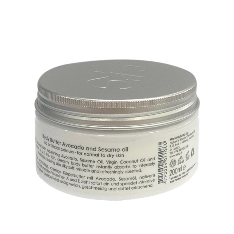 Nature's Secrets Herbal Heritage Body Butter Avocado and Sesame Oil for all skin types, 200ml