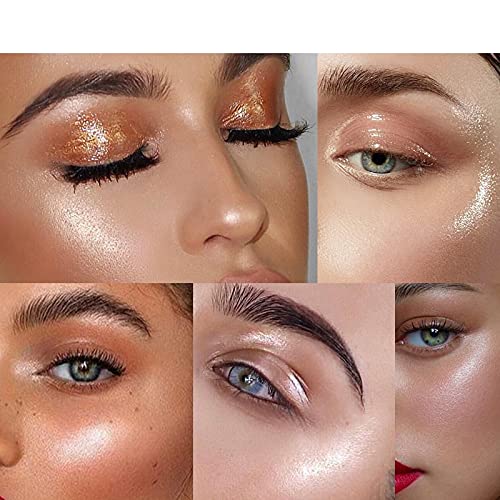 2 Pack Body Luminizer, High Gloss Waterproof Body Luminizer Glitter Face Shimmer Moisturizer Lotion Tan Cream Foundation Makeup Bronzer(103 Glistering Bronze)