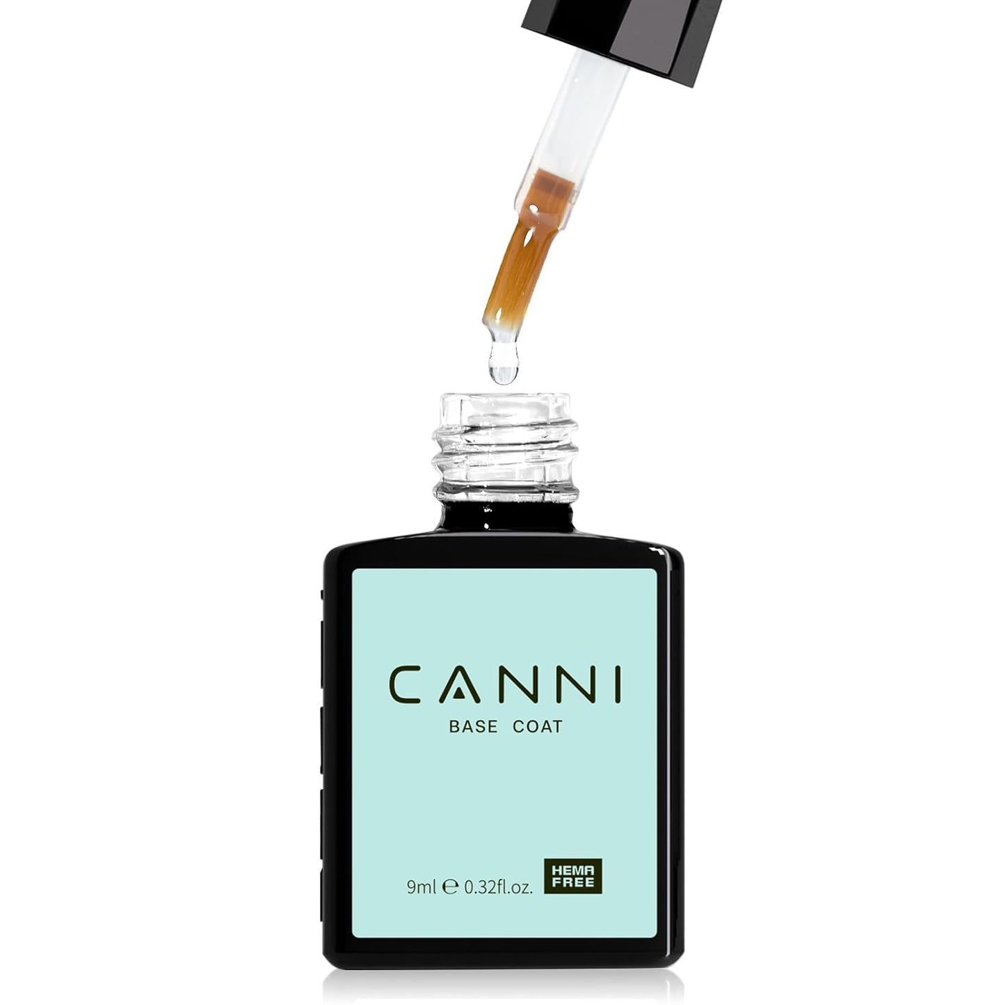 CANNI Gel Base Coat – 9ML Soak-Off UV/LED Base Gel Nail Polish, Long-Lasting Clear Layer for DIY or Salon Use