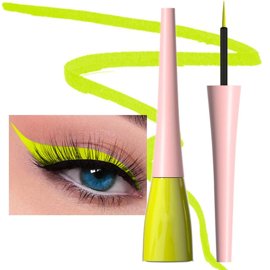evpct 1Pcs Light Green Liquid Eyeliner Waterproof Light Green Eye Liners for Women, Eyes Wing Stamps Shapes Colored Eyeliner delineador de ojos a prueba de agua contra el agua blanco para ojos