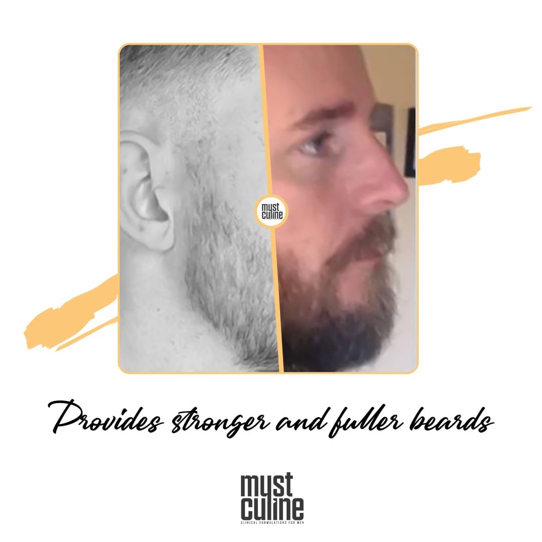 Masculine Beard Growth Vitamin Spray for Fuller, Stronger, Longer, and Bushier Beards (2 Pack)