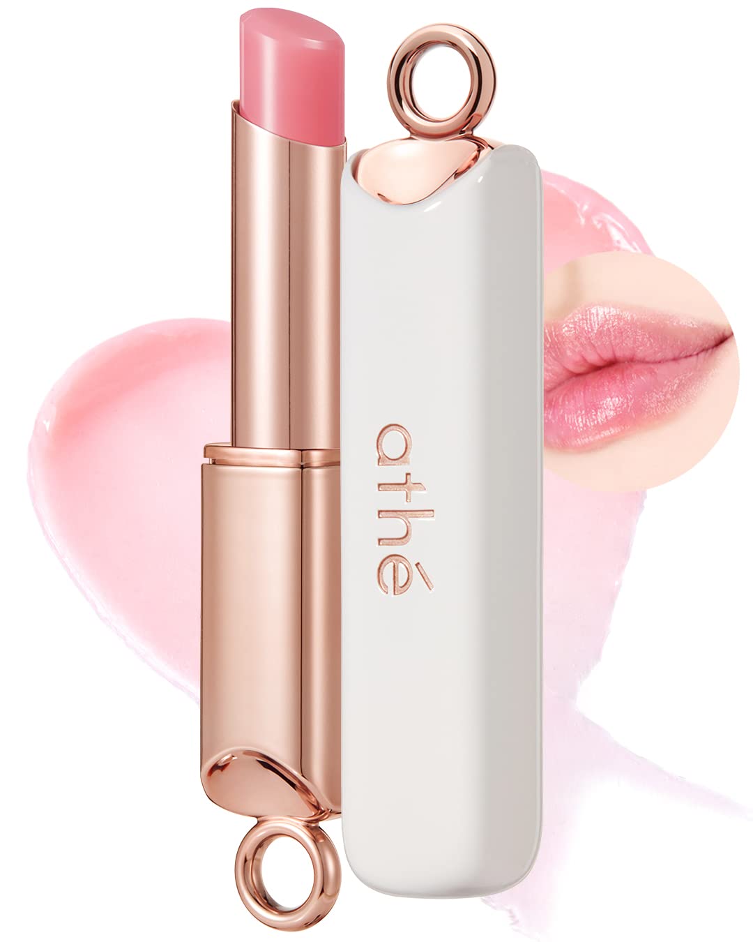 ATHÉ Authentic Lip Balm 01 AUTHENTIC (Tinted), Lightweight Wear & Plumping Lips without Stickiness, Moisturizing & Nourishing Plant-Based Vegan Chapstick for Dry, Petrolatum Free, Cruelty-Free