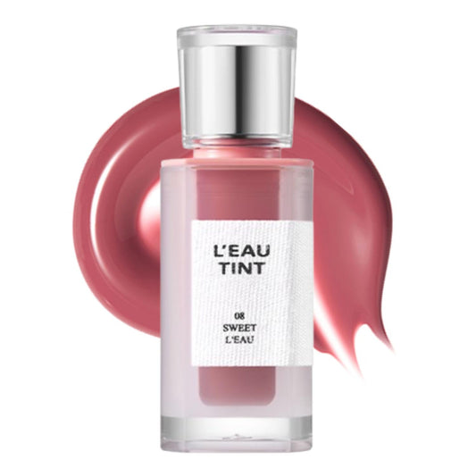 BBIA L’EAU Tint – Glossy & Glow Lip Stain, Watery Lip Tint, Non-Sticky, High Shine Finish, Long-lasting, Moisturizing, Lightweight, Natural, Daily Use, Vegan, Korean Lip Makeup (08 SWEET L'EAU)