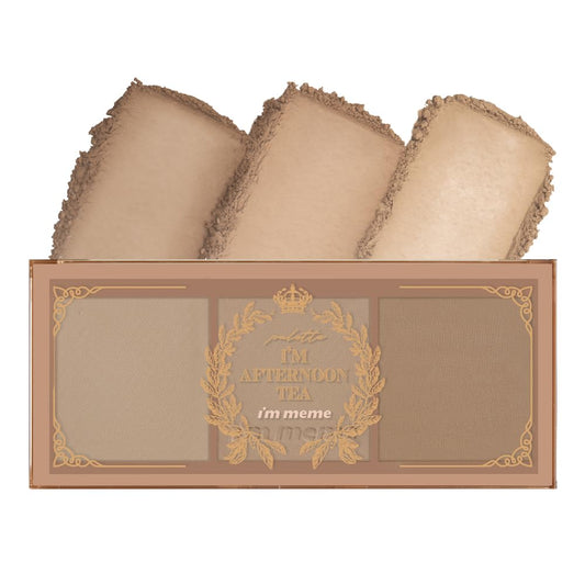 I'm Meme Palette - Afternoon Tea Contour | Frozen Choco, Bronzer Palette for Face & Cheeks, Matte Powder Bronzer, Natural Makeup, Buildable Coverage, Light to Medium, For Cool Tone Skin, 0.4oz