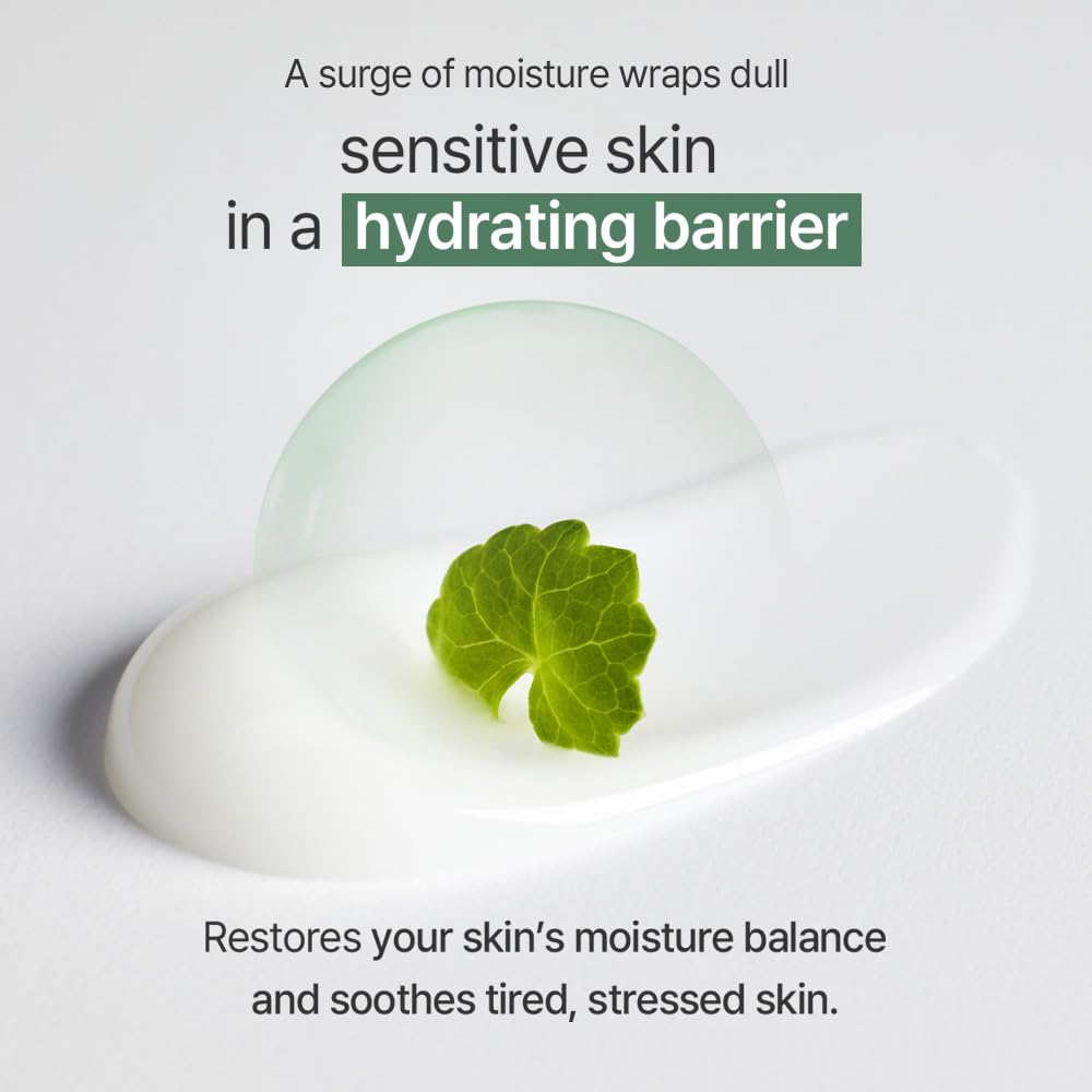 mixsoon Cica Hyal Deep Soothing Cream, 1.69 Fl. Oz / 50ml Lightweight Moisturizer Gel Cream for Sensitive Skin with Centella Asiatica Hyaluronic Acid Ceramide & Panthenol Korea Glass Skin Care