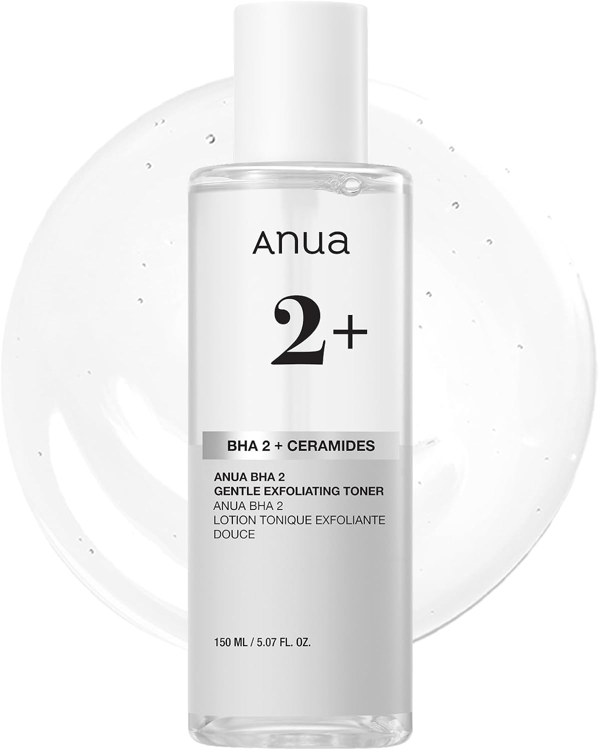 ANUA BHA 2% Gentle Exfoliating Toner, Mild Facial Exfoliant, Salicylic Acid for Pores and Sebum, Teatree Extract, Hyaluronic Acid, Ceramides (150ml / 5.07 fl.oz.)