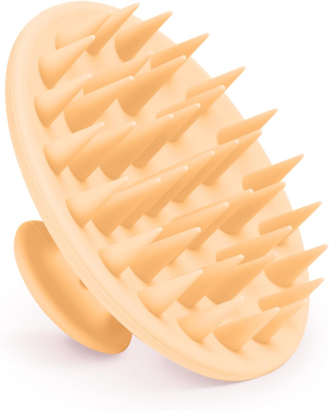 Silicone Scalp Massager Shampoo Brush, Scalp Scrubber for Hair Growth (Salmon Pink)