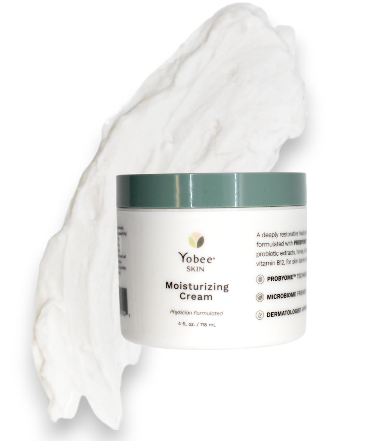 Yobee Body & Face Moisturizing Cream for Dry, Sensitive Skin | Probiotic extracts, Honey, Turmeric, Vitamin B12, Ceramides, Shea Butter | Fragrance Free | For Kids & Adults (3)