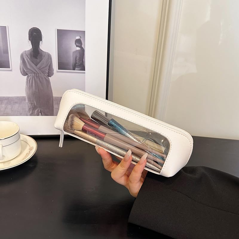 Clear Makeup Bag Small, TSA Approved Portable Toiletry Bag with Zipper Cosmetic Travel Bag Makeup Organizer Case Mini Makeup Pouch for Purse Car Organizer Bag for Women Men