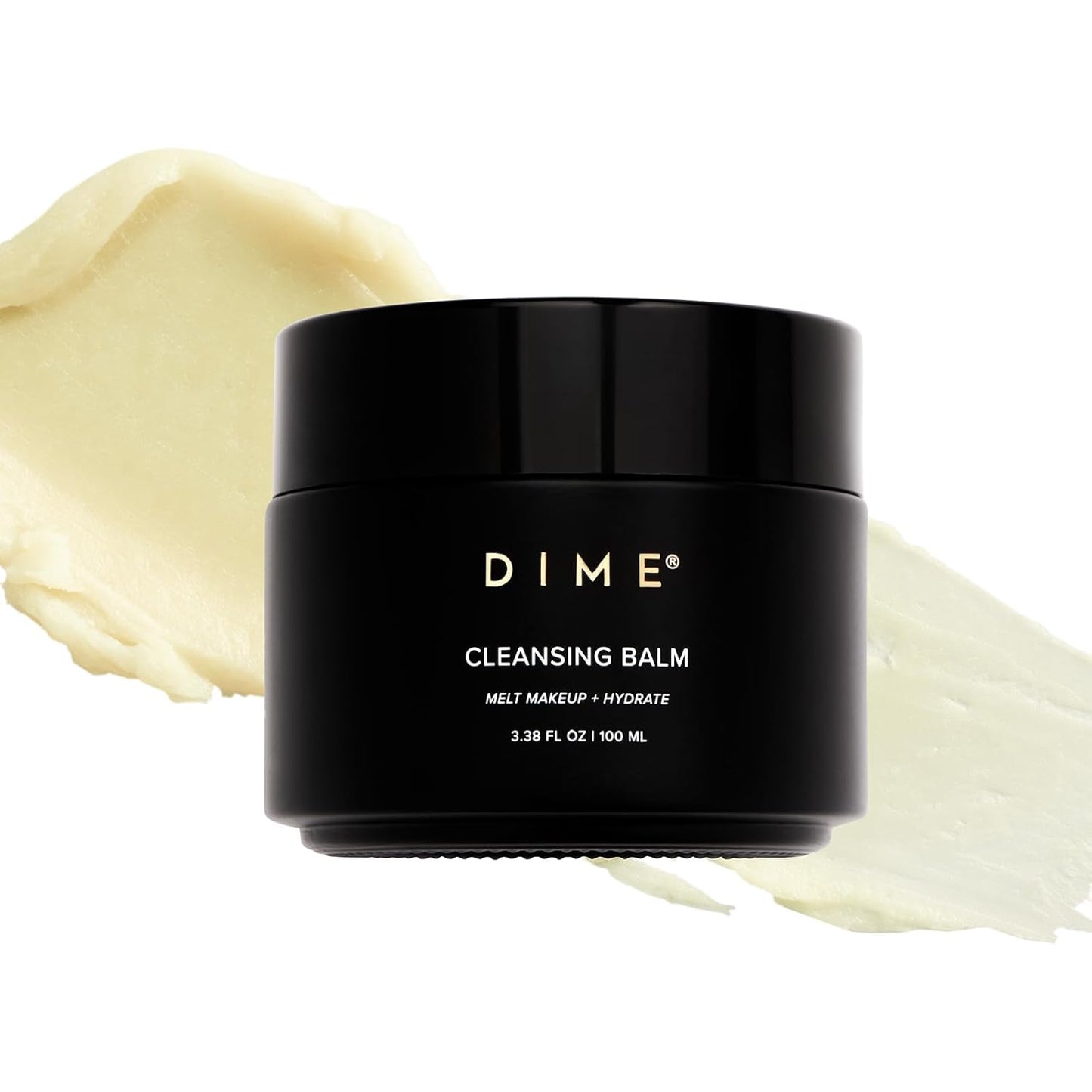 Dime Beauty Cleansing Balm, Oil Makeup Remover and Face Cleanser, Hydrating Eye Makeup Remover with Squalane, 3.38 oz / 100 ml
