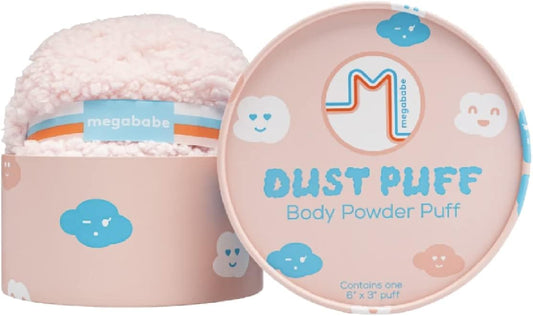 Megababe Body Powder Applicator - Dust Puff | Oversize (6” x 3”) Powder Puff | Powder Sold Separately