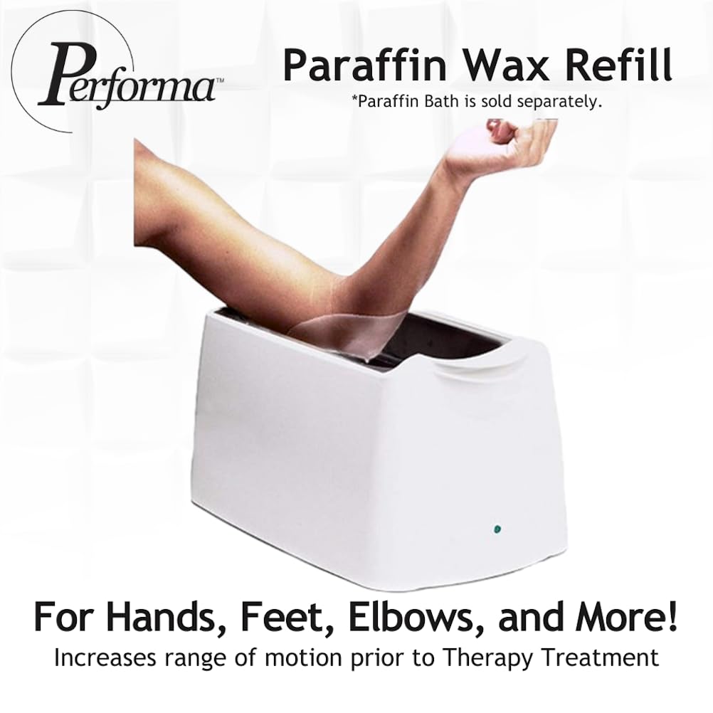 Performa Paraffin Wax Refill, 1 Pound Unscented Beads, Case of 6, Paraffin Bath Wax, Medical Grade Paraffin Wax for Paraffin Bath, Wax Refill for Wax Bath, Good for Hands & Feet