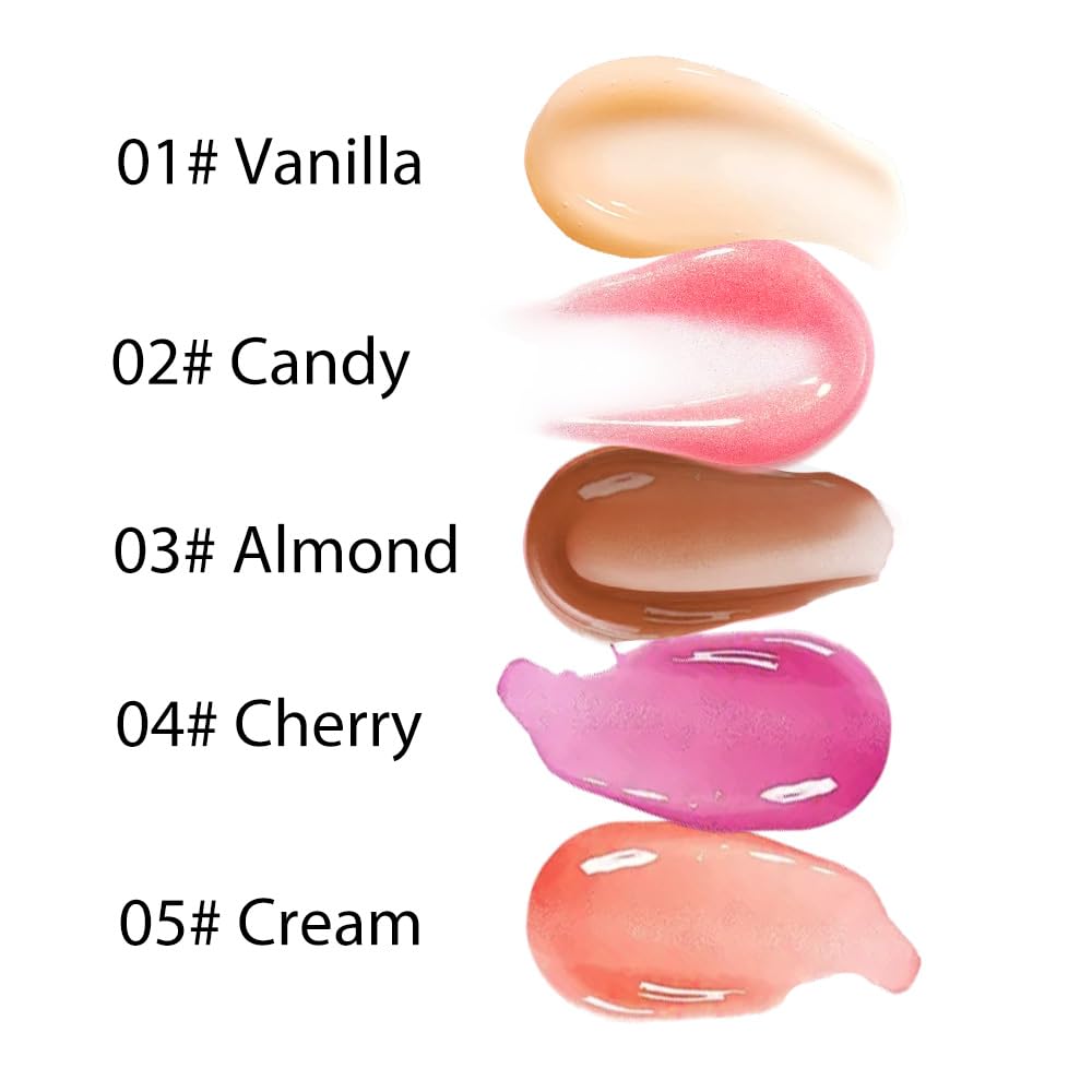 Summer Hydrating Lip Butter Balms Lip Gloss,Natural Vegan Lip Balm Tinted for Instant Moisture,Shine,Hydration Sheer-Tinted,Soothes & Softens Dry Lips,Bálsamo labial hidratante 01#Vanilla (0.5 Fl Oz)