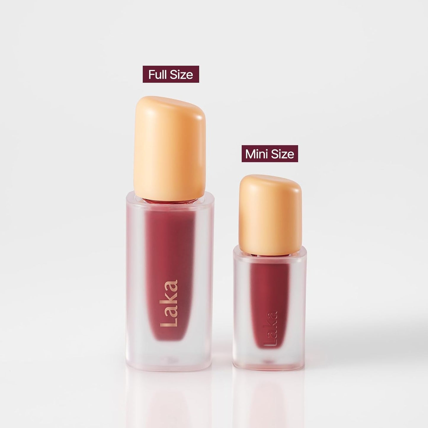 Laka Fruity Glam Lip Tint Mini, Glowing Lip Stain with Wide Color Spectrum, Hydrating & Lightweight Texture, Long-Lasting Bold Stain, Non-Sticky, Vegan, K-Beauty (#128 Like)