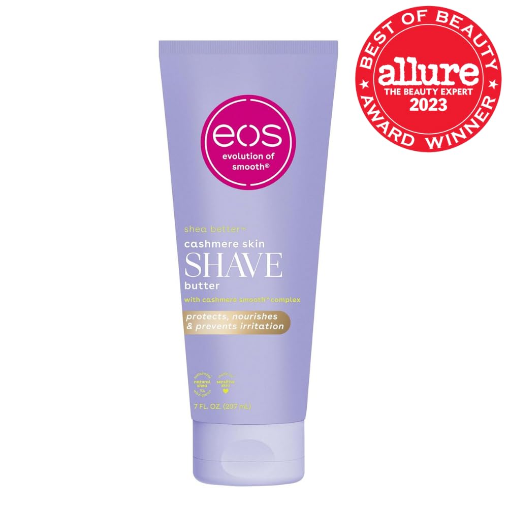 eos Cashmere Skin Collection Shave Butter- Vanilla Cashmere Scented, Non-Foaming eos Shaving Cream, 7 fl oz