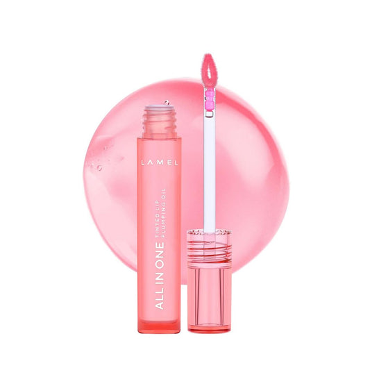All-in-One Lip Oil - Lightweight, Tinted, Plumping, Hydrating Lip Gloss - Lip Balm for Day & Night Use, Long-Lasting Lip Stain, Lip Glow Oil, No-Sticky Gloss, Lip Plumper Tint - Peachy №401