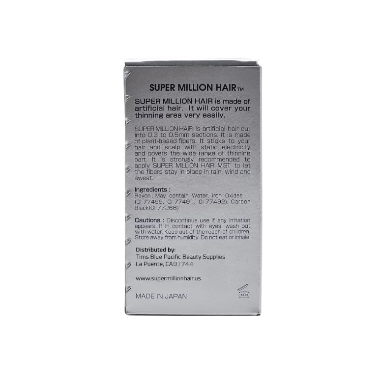 SMH Plant-Based Hair Fibers MADE IN JAPAN – Instantly Conceals Thinning Hair –Long-Lasting, Natural Look – Sweat, Water & Wind Resistant – For Men & Women (10g, Natural Blond)