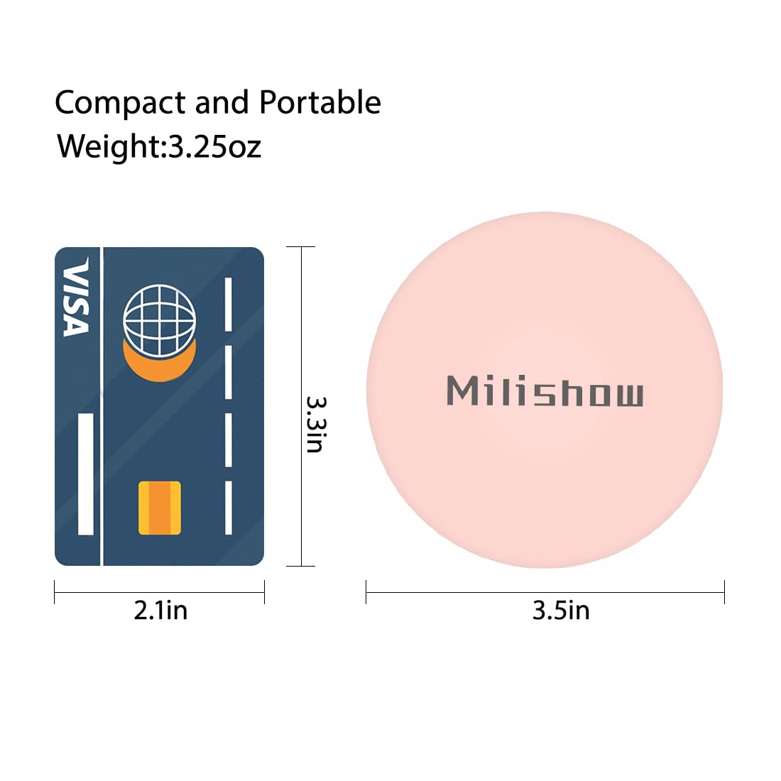 Compact Mirror with LED Light,1x/10x Magnifying Rechargeable Mirror,3.5in, Dimmable Travel Mirror for Purse,Pocket,Handheld 2-Sided Makeup Mirror