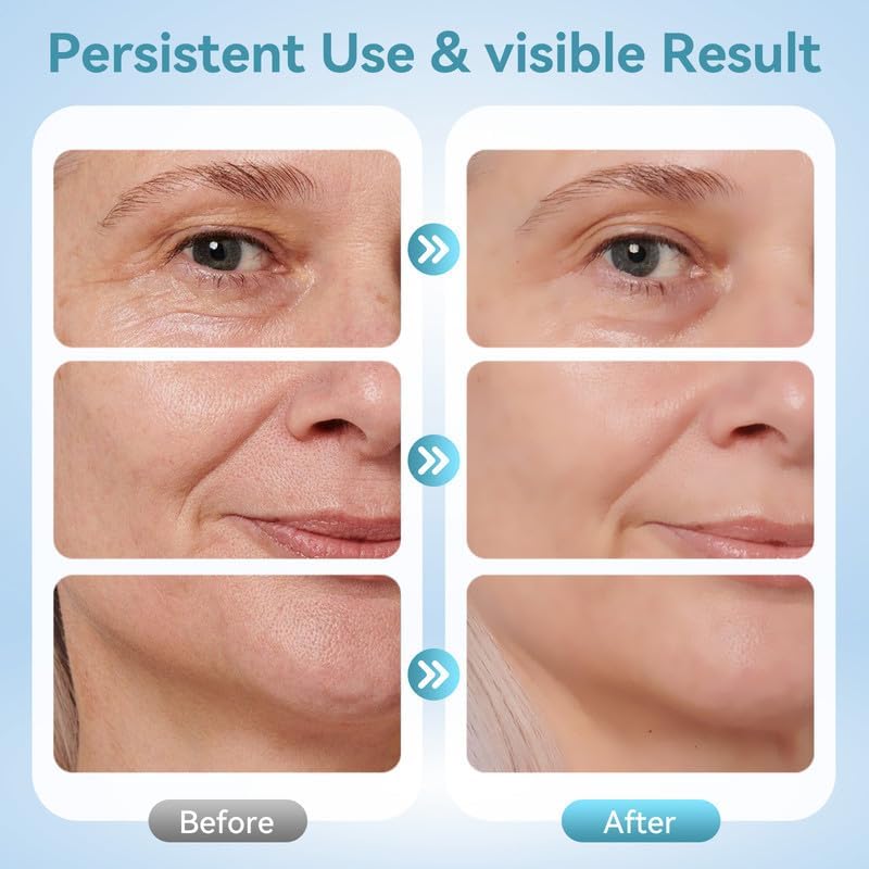 Neck Face Massager, 7-in-1 Portable Facial Massager for Enhanced Face, Neck and Shoulder Care with Vibrating and Warming Function，White