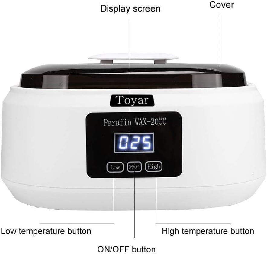 Paraffin Wax Machine for Hand and Feet，Touchscreen Paraffin Wax Warmer with 1.98lb Wax Moisturizing Paraffin Spa Wax Bath Kit, Large Capacity at Home for Smooth and Soft Skin（White）