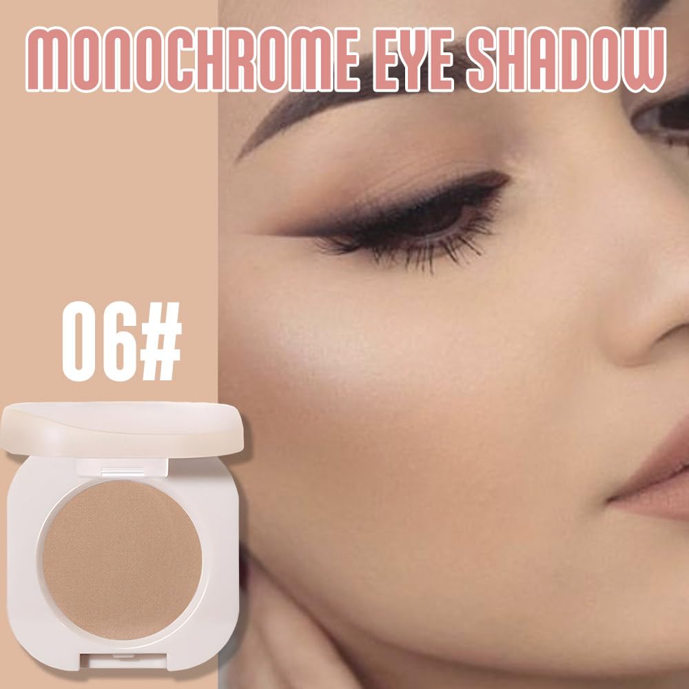 Matte Single Eyeshadow Palette Makeup for Green Blue Eyes, Light Brown Matte Eyeshadow For Women, Holographic Multichrome Cream Iridescent Single Monochrome Eye Shadow Makeup