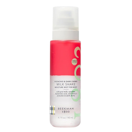 Beekman 1802 Milk Shake Body Mist - Pistachio & Dark Cherry 4.7 fl oz - Hyaluronic Acid, Jojoba Oil, Instantly Moisturizes, Hydrates & Softens, Good for Sensitive Skin, Cruelty Free
