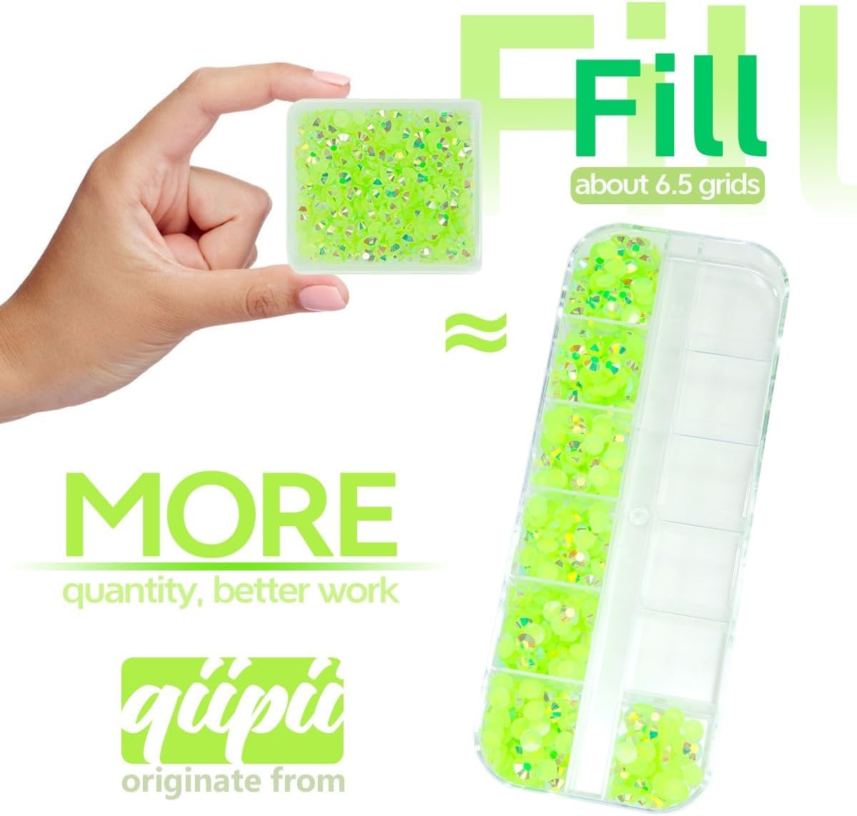 Peridot AB Resin Rhinestones w B7000 Jewelry Glue for Bedazzling Crafting 3mm 4mm 5mm 6mm Fresh Green Flatback Jelly Stones Bulk SS10- SS30 Diamonds Gems for Nails Face Makeup Tumblers Crafts