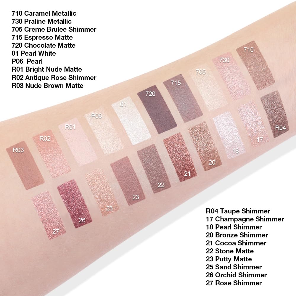 Kaely Single Cream Eyeshadow Pot, Pearl White Sparkle Eye Shadow for Older Women High Pigmented Waterproof, Natural Eyeshadow Palette Makeup Brightener, sombras en crema para ojos, Blendable, 01