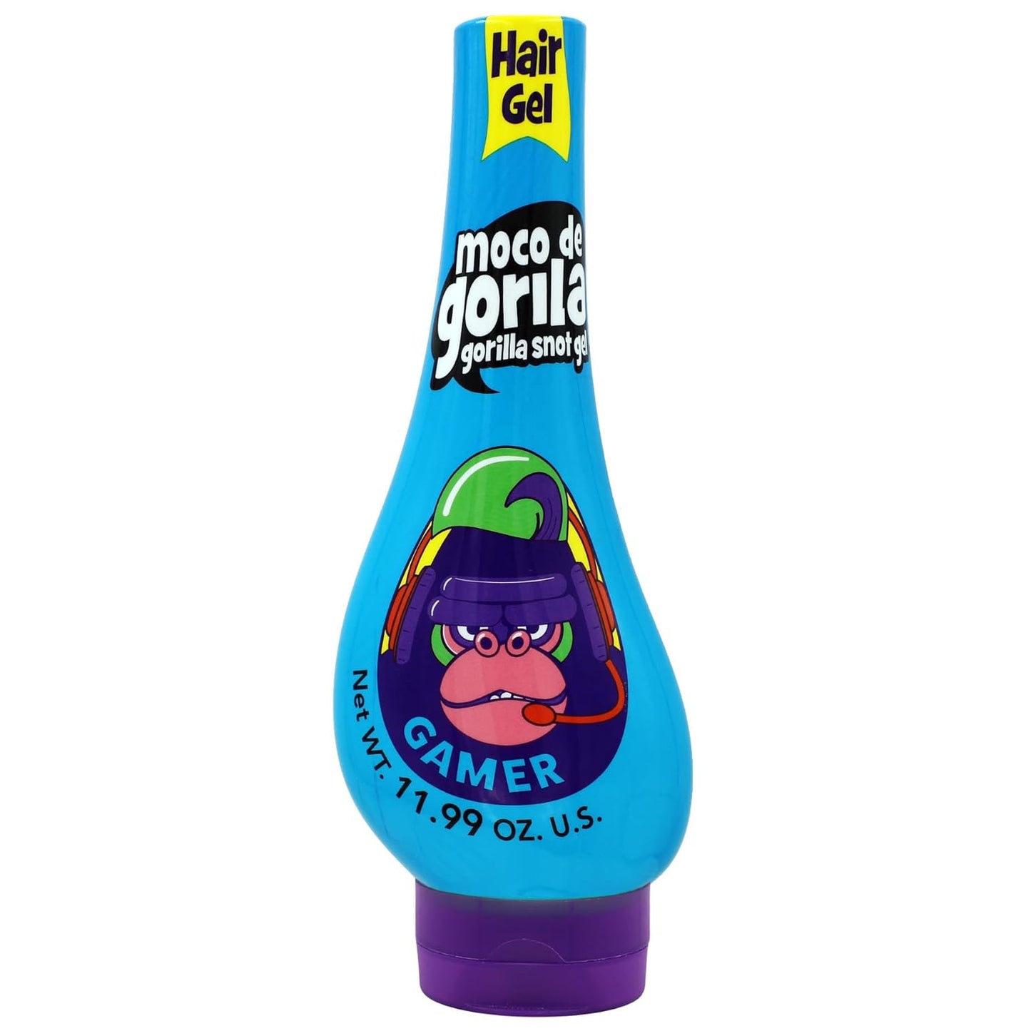 Moco de Gorila Gamer, Hair Styling Gel, Long-Lasting Hold, Reactivatable with Water, 3-Pack of 11.92 Oz Each, 3 Squeezable Bottles.
