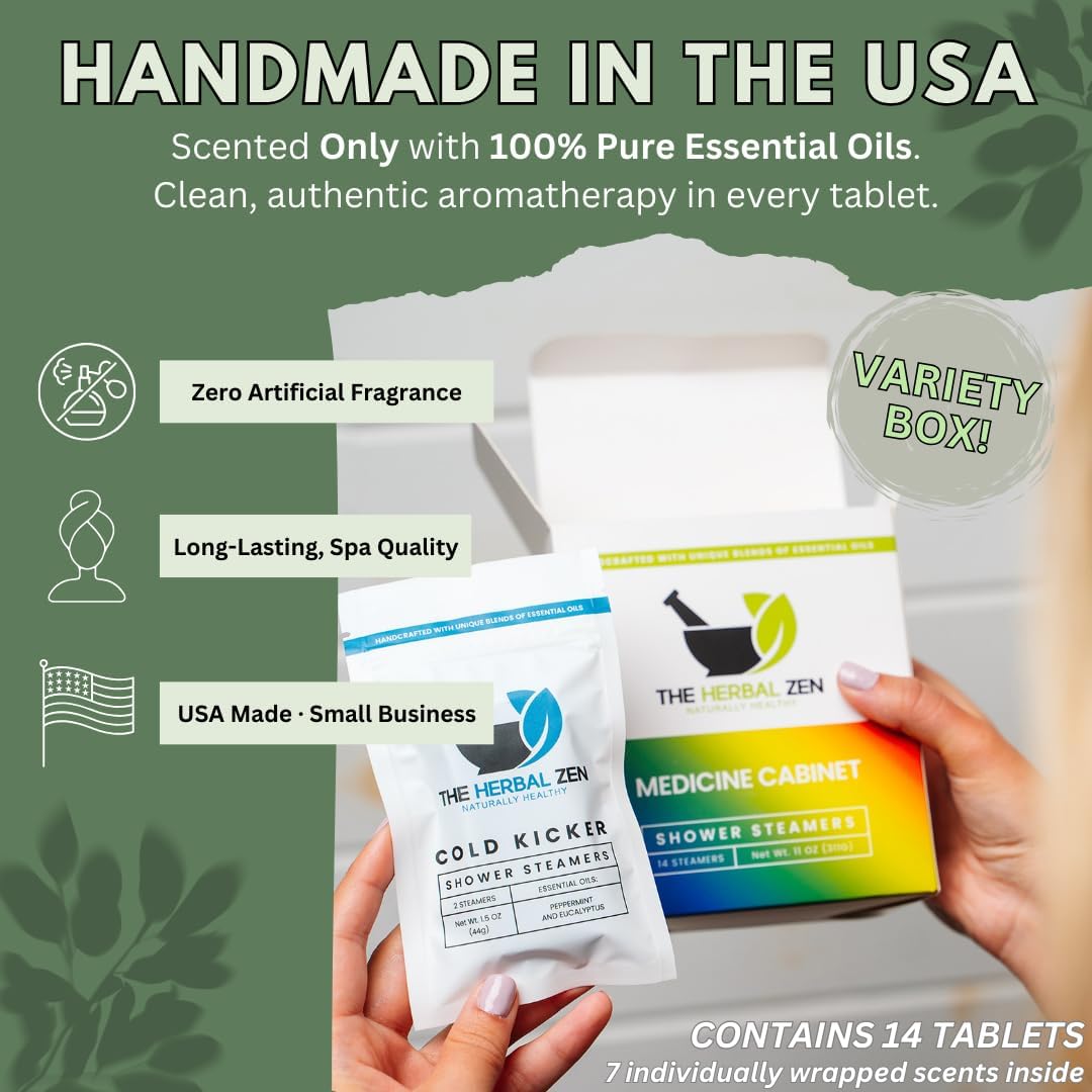 Shower Steamers Aromatherapy Variety Pack - Shower Bombs Made in The USA - Aromatherapy Bath Gifts for Women - Back to School Gift - Shower Tablets Mothers Day Gift