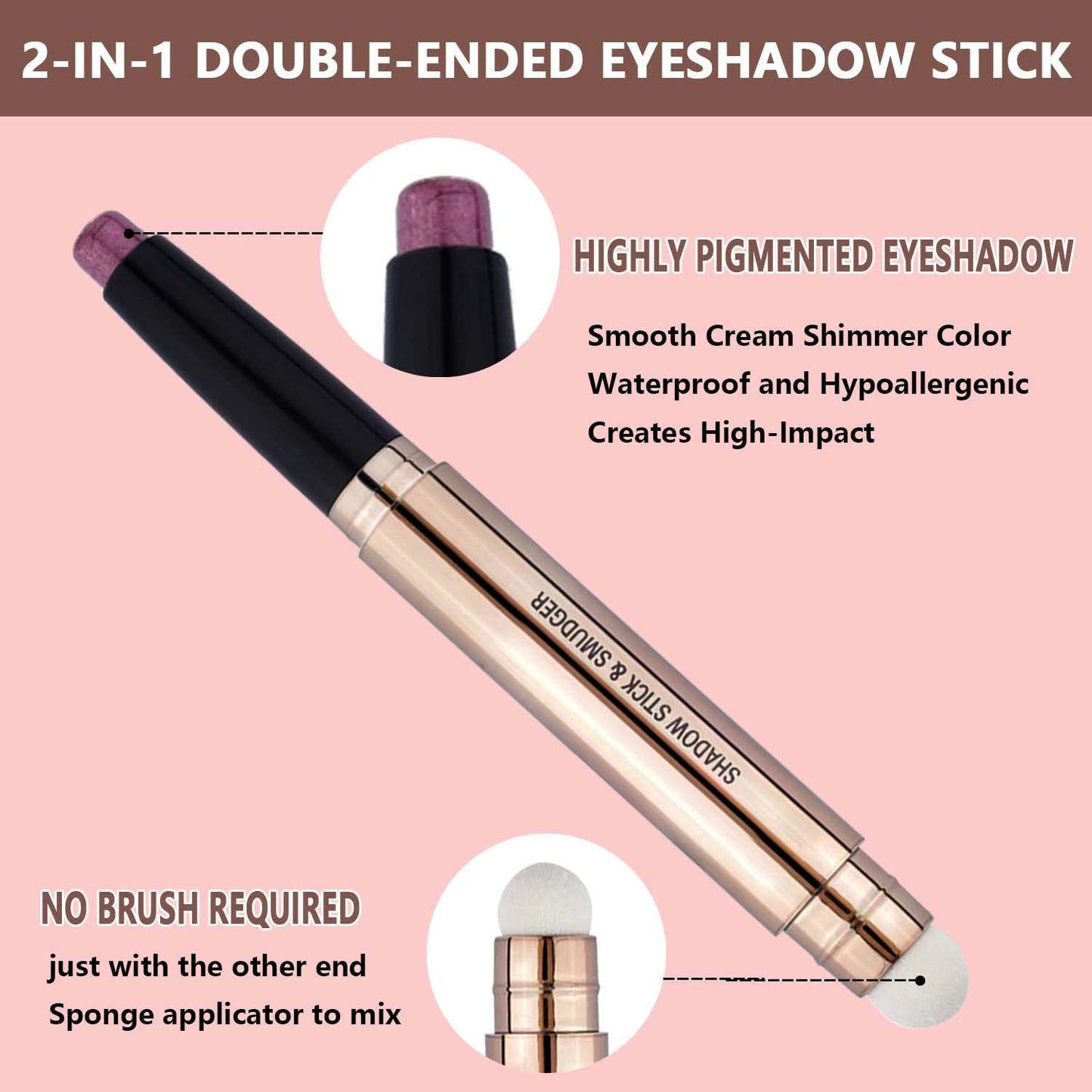 Waterproof Hypoallergenic Eyeshadow Pencil in Orchid Shimmer #09