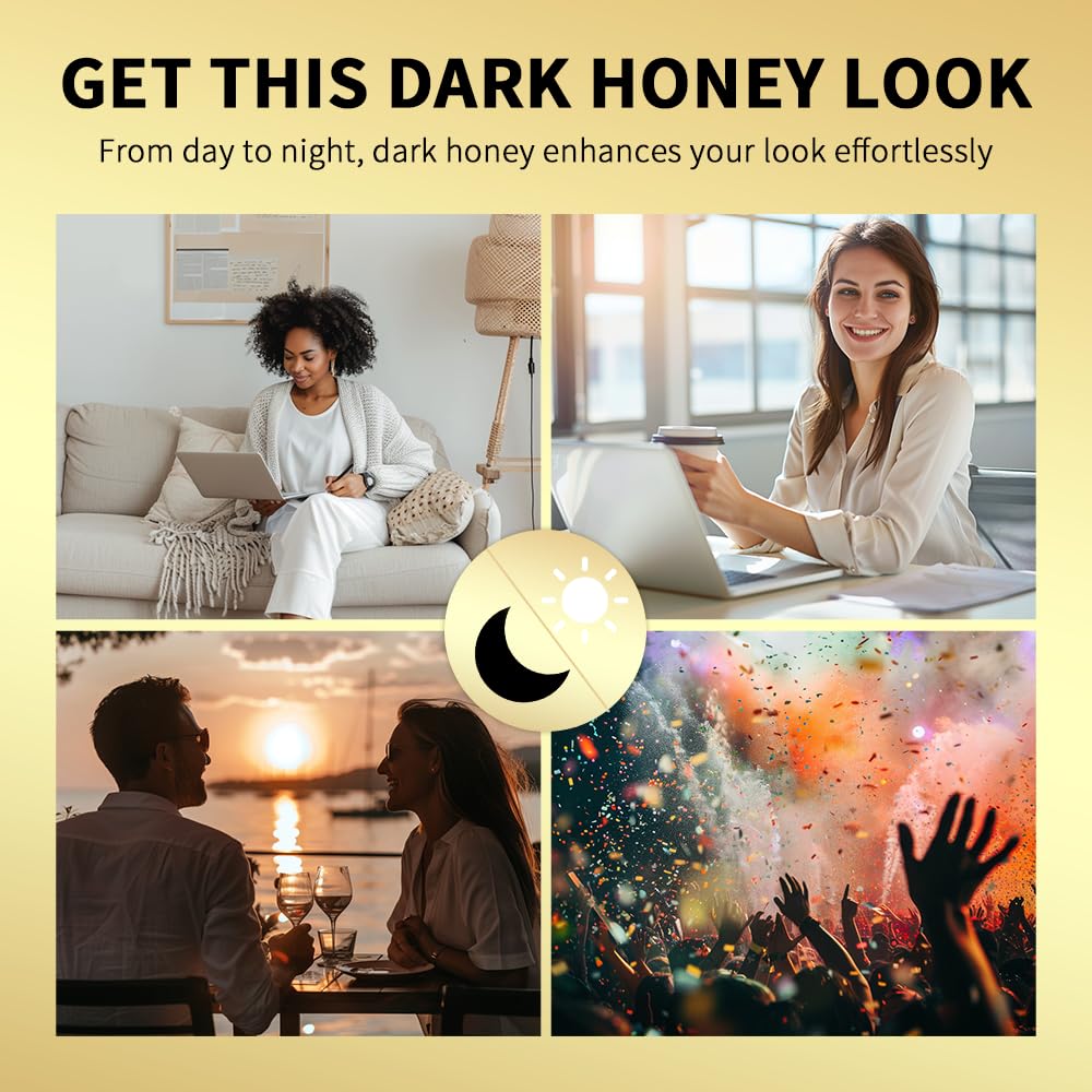 Tinted Lip Balm Lipstick, Hydrating Natural Glossy, Long-lasting Moisturizing & Nourishing Lip Care with Natural Ingredients Transparent Color (Drak Honey, 0.07oz)