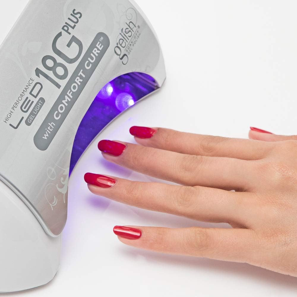 Gelish 18G Plus LED Light - 36W Professional LED Curing Lamp with Comfort Cure™ Technology, 60-Second Setting, Removable Magnetic Tray, SafeLight™, Pedicure Friendly, Acetone Resistant