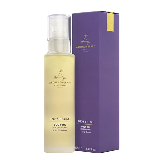 Aromatherapy Associates De-Stress Body Oil Made with Ginger and Rosemary Essential Oils and Arnica Flower Extract (3.4 fl oz)