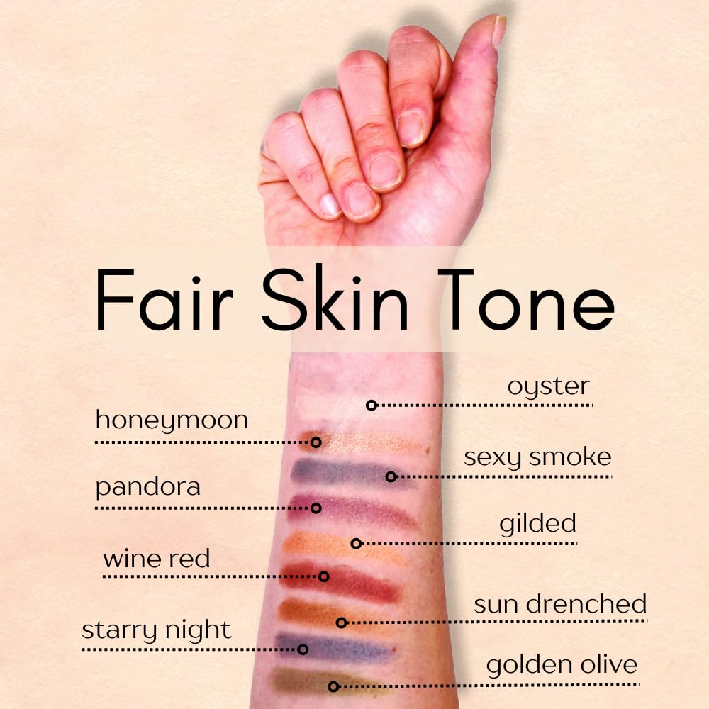 Honeymoon Peach Golden Frosted Dusty Bronze Glam Goddess Brown Shimmer Pressed Powder Single Vegan Eyeshadow; Talc, Paraben & Cruelty Free