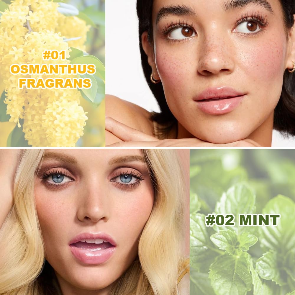 Nourishing Lip Balm for Dry & Chapped Lips, Ideal Lipstick Primer for Women, Deep Moisturization Chapstick, Vegan Tinted Lip Balm, Hydrating, Fall Winter Lip Care, 1#+2#