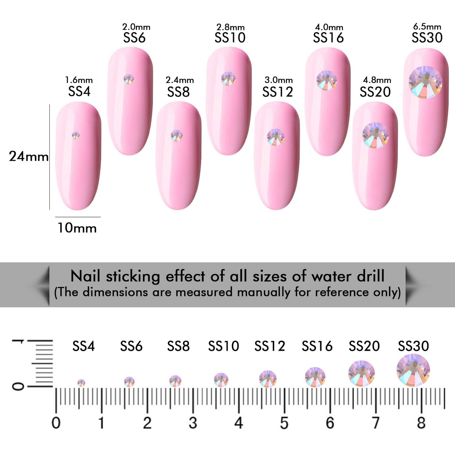 1440Pcs Pink AB Crystal Rhinestones,Glass Flatback Rhinestones Gemstones for Nail Face Makeup Art Crafts Clothes Decoration -(SS16,4.0mm,Pink AB)