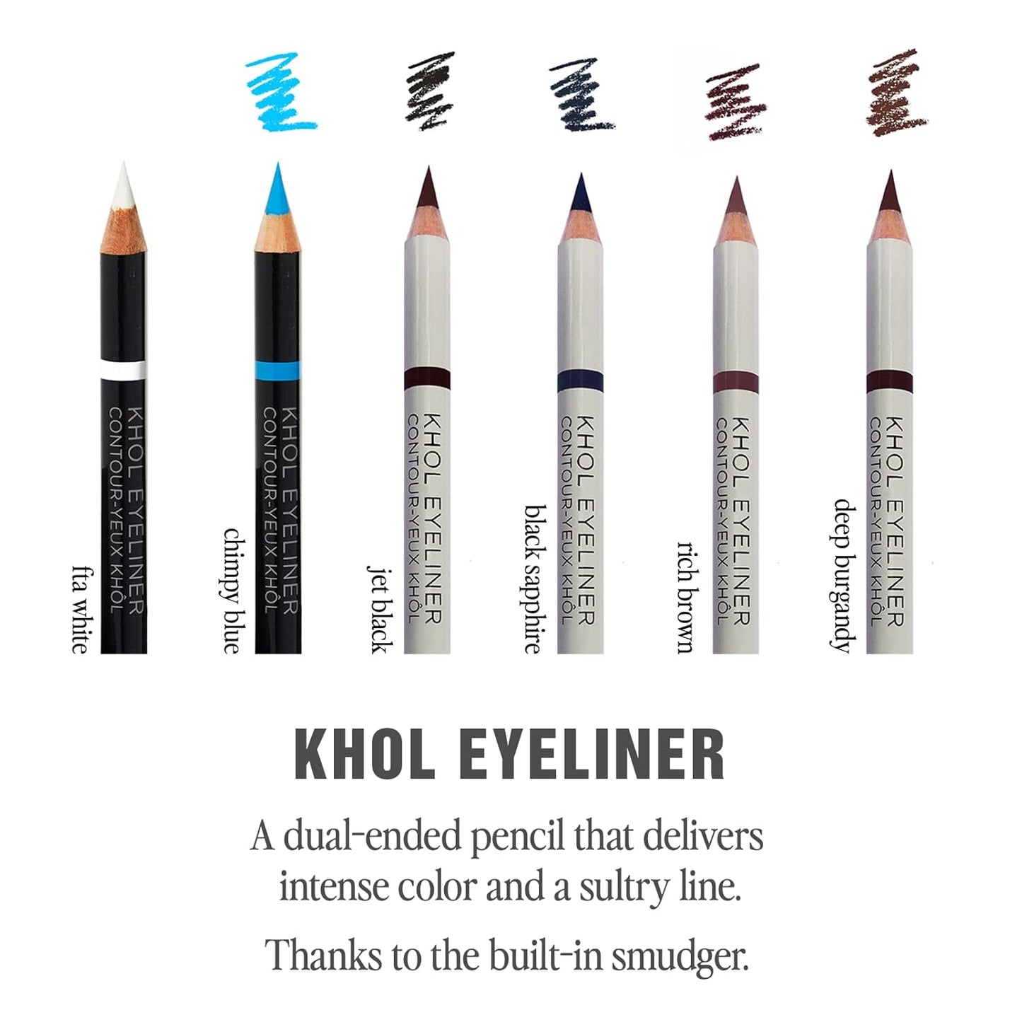 Jillian Dempsey Khol Eyeliner: Clean, Waterproof Eyeliner Pencil with Built-In Smudger for Effortless Blending – Rich Pigment, Cruelty-Free, Rich Brown