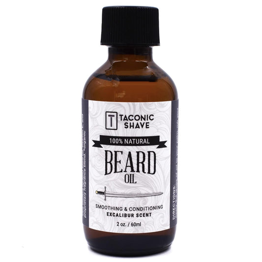 Taconic Shave Premium All Natural Beard Oil - 2 Ounce bottle (Excalibur)