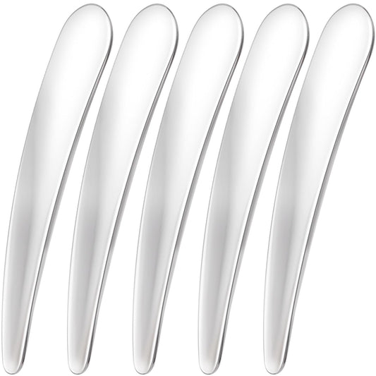 5pcs Mini Metal Cosmetic Makeup Skincare Cream Spatulas Scoop, Cosmetics Spoon Beauty Accessories for Mixing and Sampling Makeup Tools