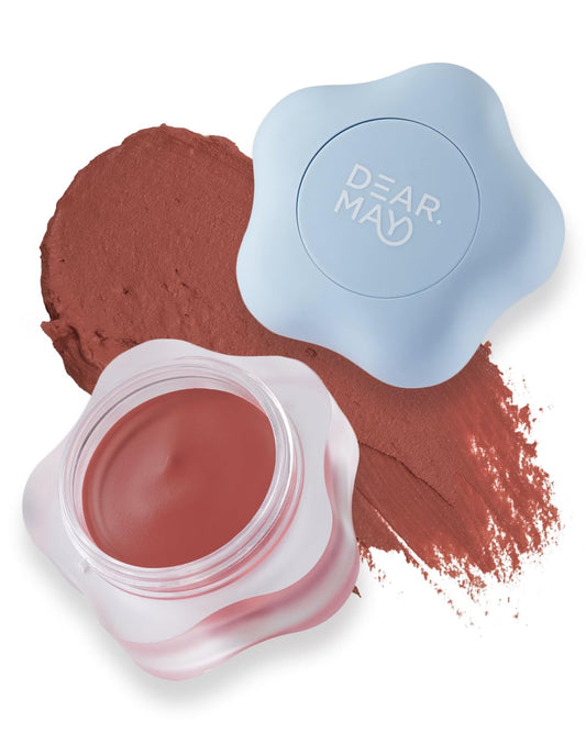 DEARMAY Pure Falling Mood Lip Pot No. 07 Endless Replay 0.23 Oz. Vegan Lip Stain Lip & Cheek Multi-Use Tint With Hydrating Formula for Smooth Soft Blend Without Dryness or Fine Lines, Korean Makeup