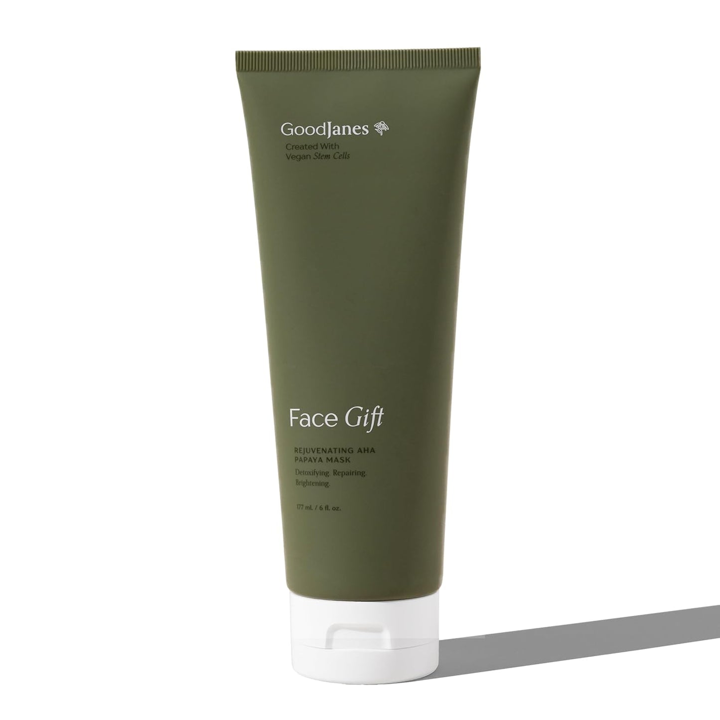 GOODJANES Face Gift Exfoliating & Hydrating Clay Mask with Papaya Enzymes, Lactic Acid & Echinacea Stem Cells – Vegan, Botanical Skincare for All Skin Types