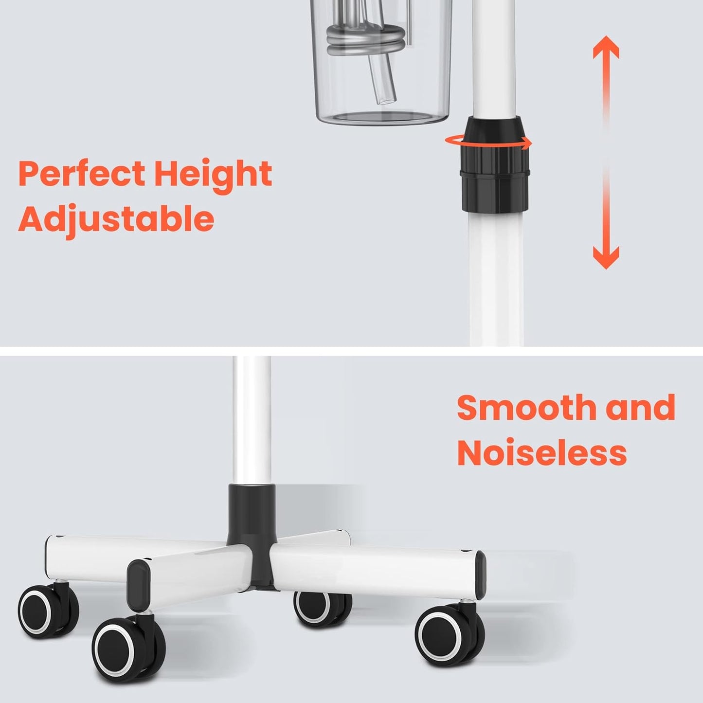 TASALON Professional Facial Steamer Machine on Wheels, Standing Esthetician Steamer with Hot Ozone Mist, Facial Be Used for Skin Rejuvenation, Steamer for Facial Used for Spa or Personal Care, White