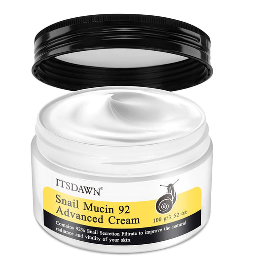 Snail Mucin 92% Repair Cream 100g, Face Moisturizer Hydrating Repair Face Cream for Dry & Sensitive Skin, All Skin Types