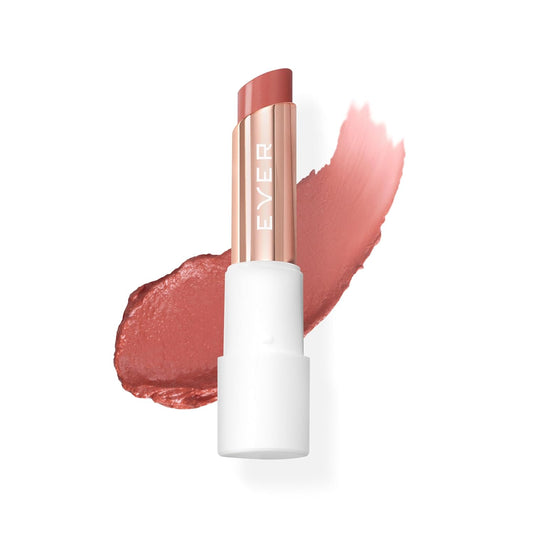 EVER SMOOTH Peptide Lip Therapy Collagen Balm with Coconut, Argan, Camellia Oils - PETAL (Soft, Neutral Pink)