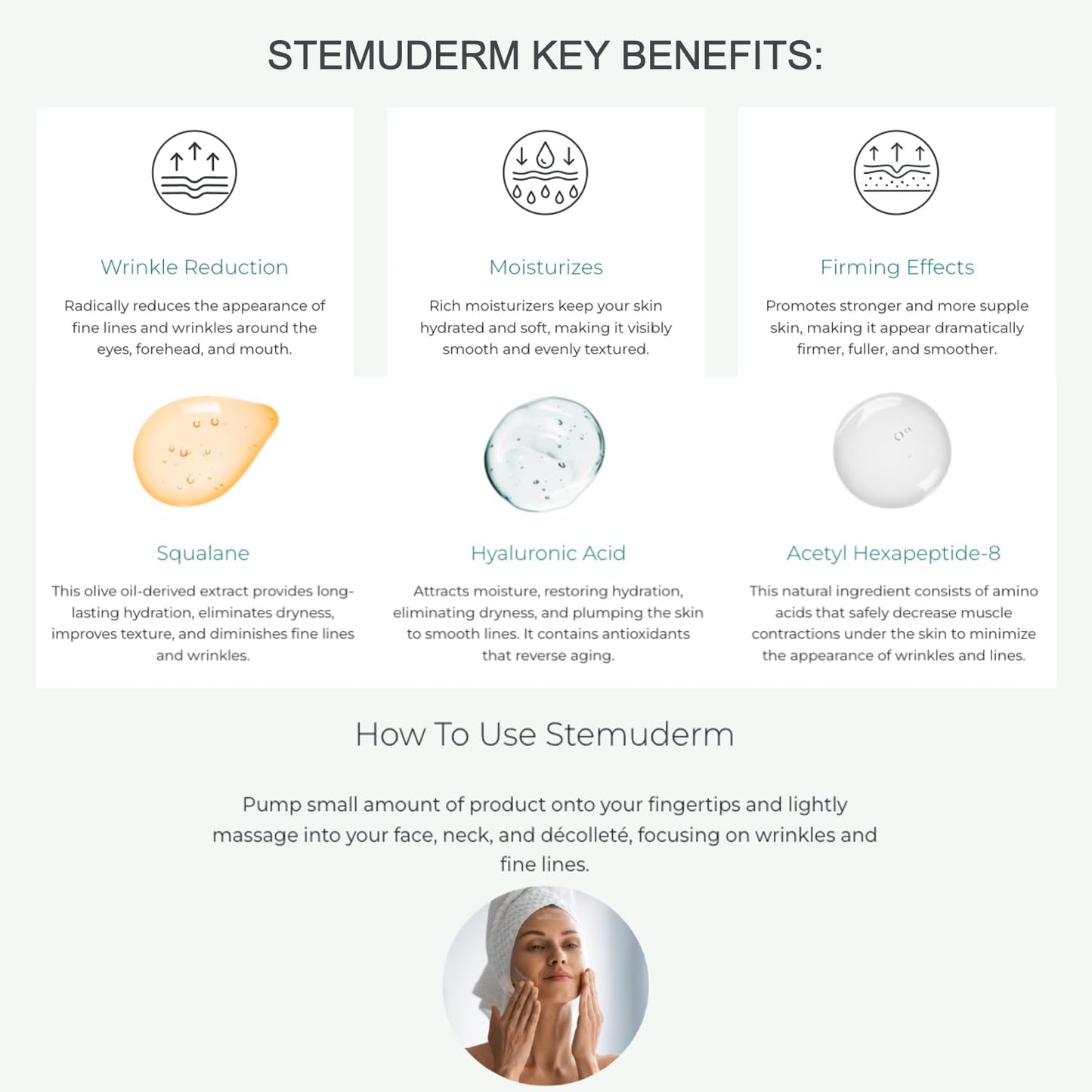 Stemuderm Face & Eye Cream - Anti Aging Skincare - Daily Moisturizer for Fine Lines, Wrinkles & Eyebags - Supports Production of Collagen & Elastin - Organic Stem Cell Complex - 1.7 oz (Pack of 2)