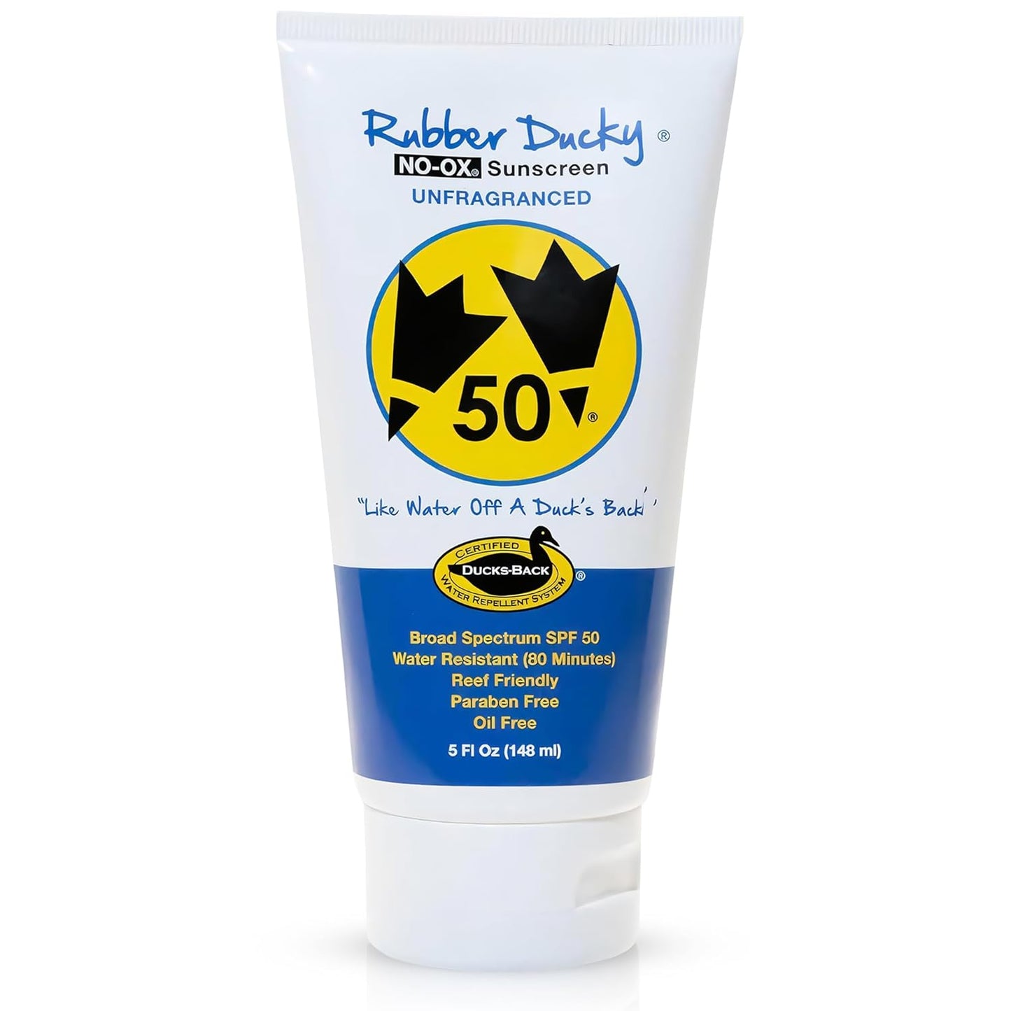 Rubber Ducky | Vitamin E Sunscreen with SPF 50, Water-Resistant Sunscreen for Face and Body | Broad Spectrum Lotion, Oil-Free Moisturizing Sunscreen, Alternative for Moisturizing Sunblock (1 pc., 5oz)
