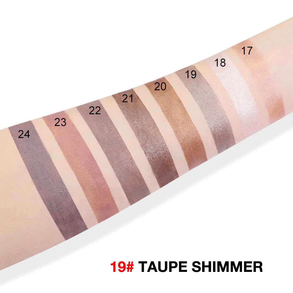 evpct Taupe Shimmer Cream Eye Shadow Brightener Sticks Set for Eyes, Taupe Shimmery Matte Pencil Eye shadow Applicator Stick Pen Palette Makeup Waterproof sombras en crema para ojos 19#